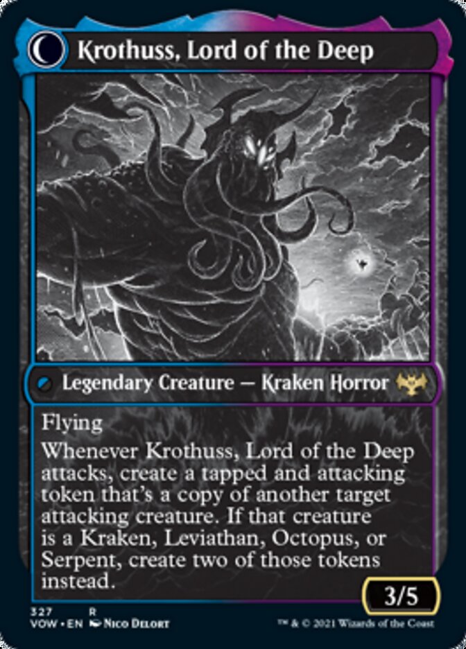 Runo Stromkirk // Krothuss, Lord of the Deep (Showcase Eternal Night) [Innistrad: Crimson Vow] Foil