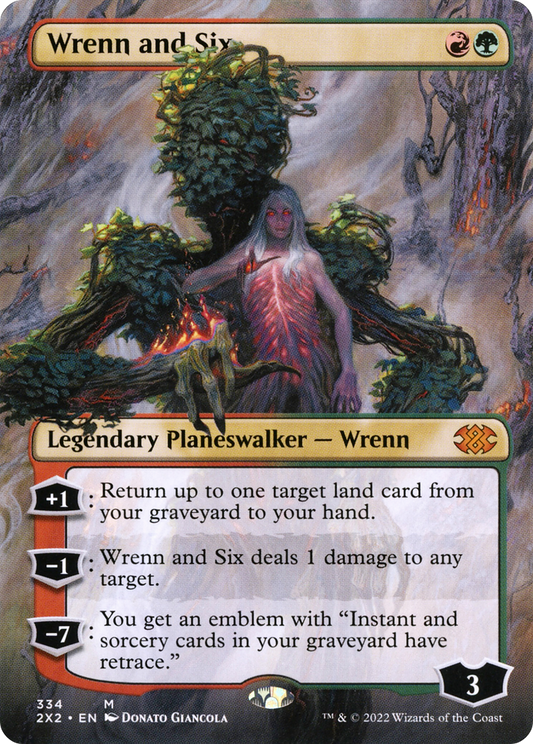 Wrenn and Six (Borderless) [Double Masters 2022] Foil