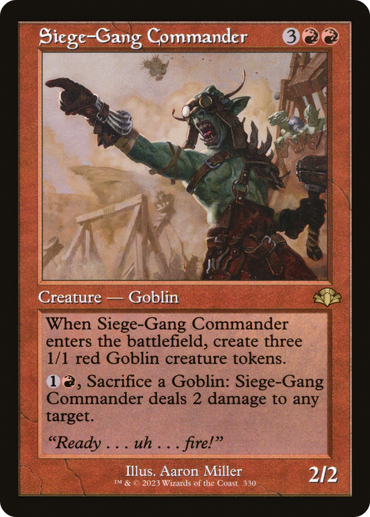 Siege-Gang Commander (Retro) [Dominaria Remastered] Foil
