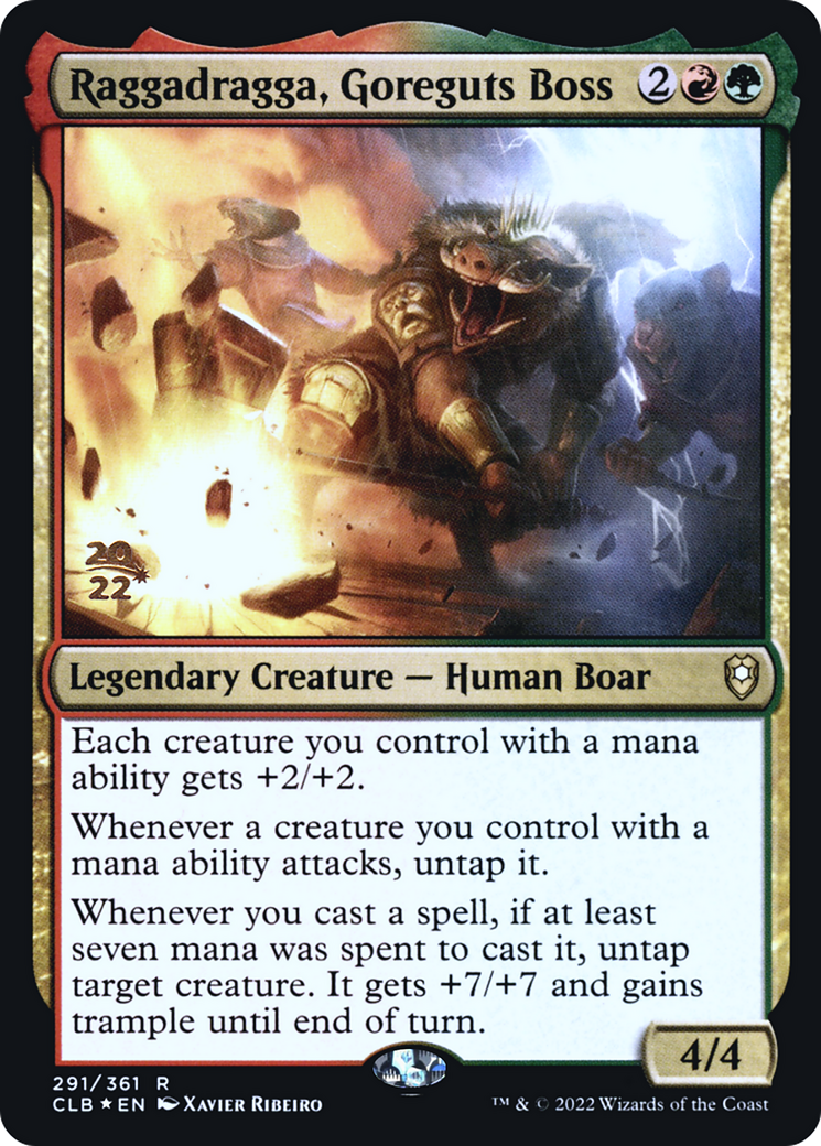 Raggadragga, Goreguts Boss (291s) Foil - Battle for Baldur's Gate Promos