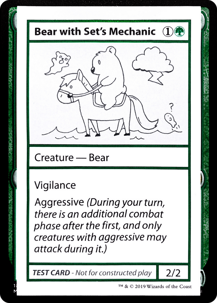 Bear with Set's Mechanic (2021 Edition) [Mystery Booster Playtest Cards] | Silver Goblin