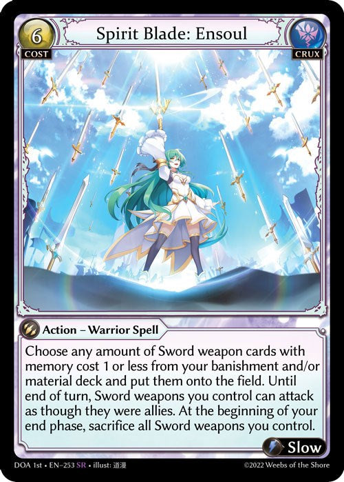 Spirit Blade: Ensoul (253) [Dawn of Ashes: 1st Edition] Foil