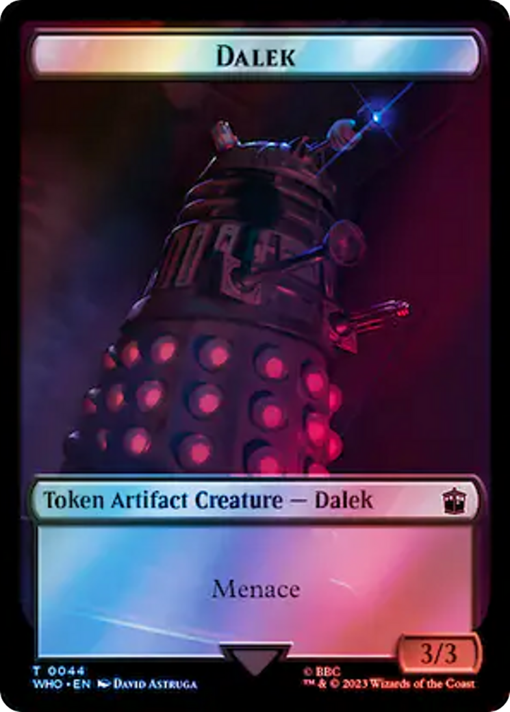 Dalek // Food (0057) Double-Sided Token (Surge Foil) [Doctor Who Tokens] | Silver Goblin