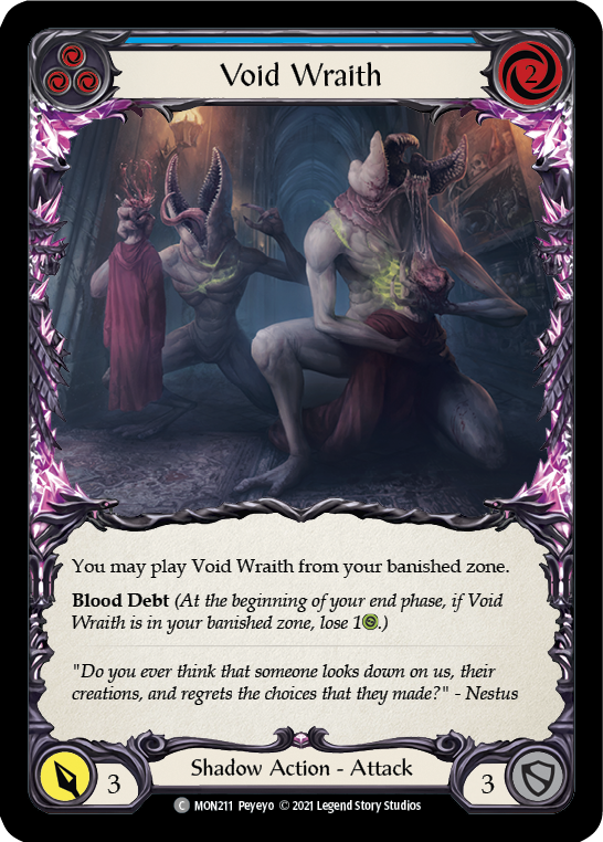 Void Wraith (Blue) [MON211-RF] (Monarch)  1st Edition Rainbow Foil | Silver Goblin