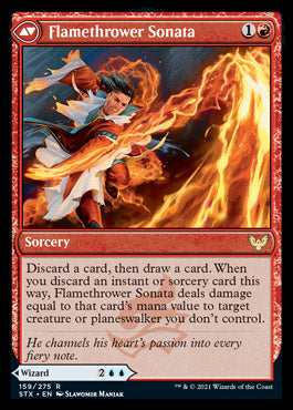 Torrent Sculptor // Flamethrower Sonata [Strixhaven: School of Mages] Foil