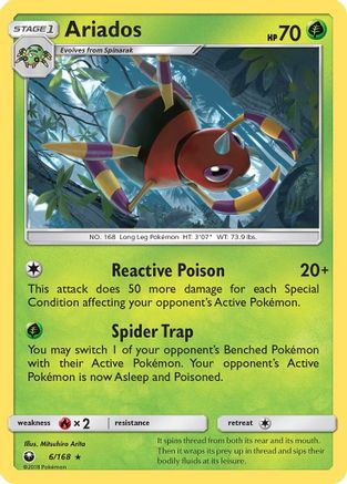 Ariados (6) Reverse Holofoil - SM  Celestial Storm