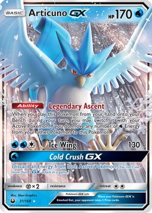 Articuno GX (31/168) [Sun & Moon: Celestial Storm] | Silver Goblin