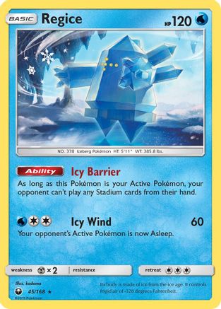 Regice (45) Reverse Holofoil - Celestial Storm