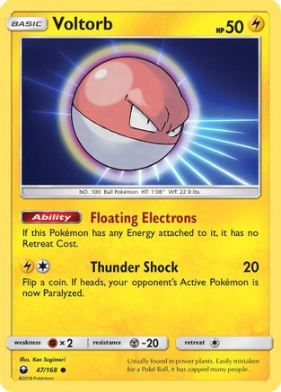 Voltorb (47/168) [Sun & Moon: Celestial Storm] Reverse Holofoil