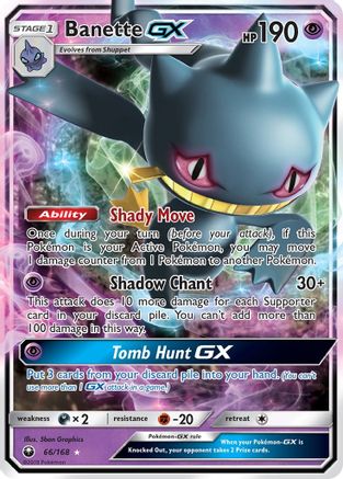 Banette GX (66/168) [Sun & Moon: Celestial Storm] | Silver Goblin