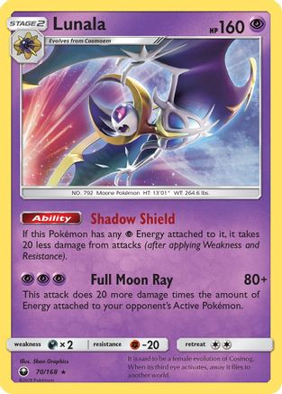 Lunala (70) Reverse Holofoil - SM  Celestial Storm