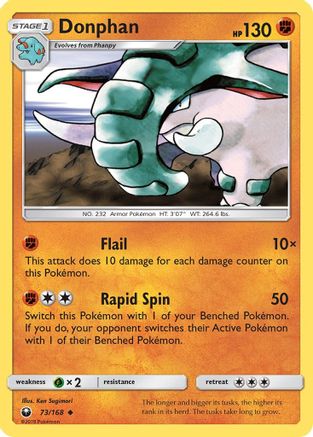 Donphan (73) Reverse Holofoil - Celestial Storm