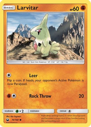 Larvitar (74) Reverse Holofoil - Celestial Storm