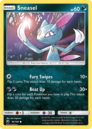 Sneasel (86/168) [Sun & Moon: Celestial Storm] Reverse Holofoil