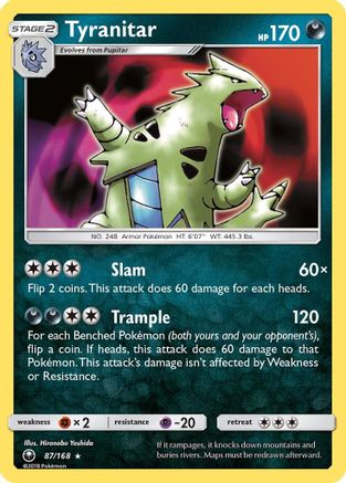 Tyranitar (87/168) [Sun & Moon: Celestial Storm] | Silver Goblin