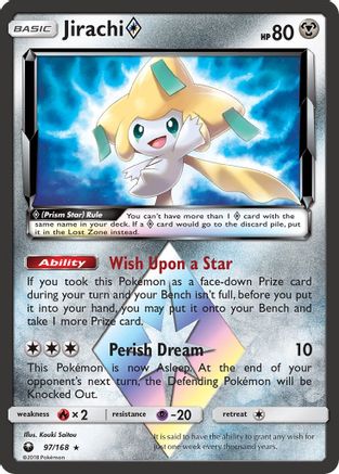 Jirachi Prism Star (97) Holofoil - SM  Celestial Storm