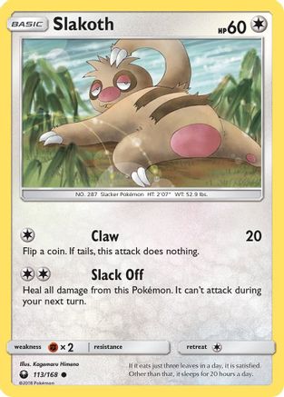 Slakoth (113/168) [Sun & Moon: Celestial Storm] Reverse Holofoil
