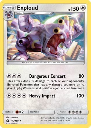 Exploud (119/168) [Sun & Moon: Celestial Storm] Reverse Holofoil