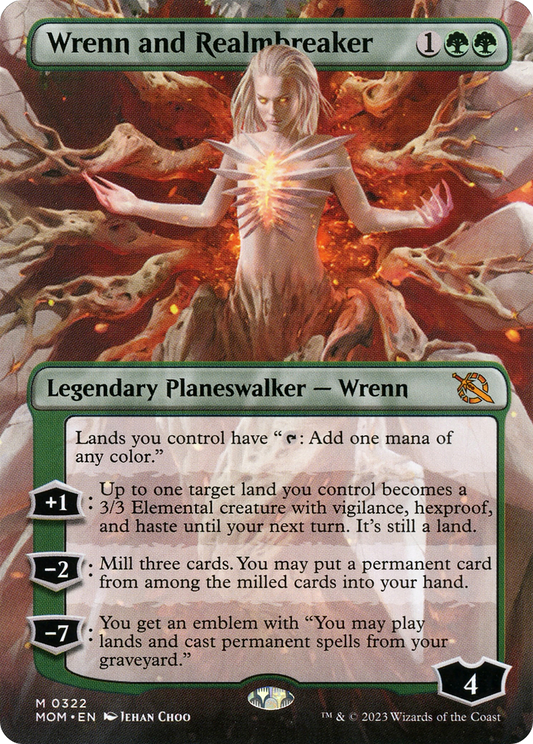 Wrenn and Realmbreaker (Borderless Alternate Art) [March of the Machine] Foil
