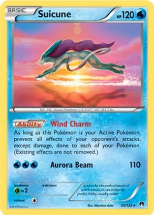 Suicune (30/122) (Cosmos Holo) (Blister Exclusive) [XY: BREAKpoint] | Silver Goblin