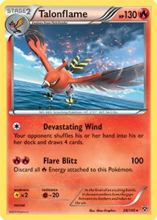 Talonflame (28/146) (Cosmos Holo) (Blister Exclusive) [XY: Base Set] | Silver Goblin