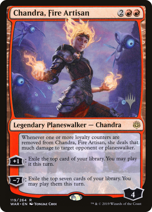 Chandra, Fire Artisan (Promo Pack) [War of the Spark Promos] Foil