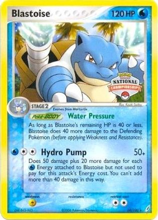 Blastoise - 14/100 (National Championships) (14) - League & Championship Cards