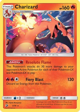 Charizard (3) Reverse Holofoil - Dragon Majesty