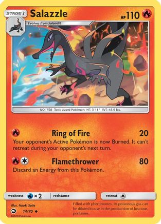 Salazzle (14) Reverse Holofoil - Dragon Majesty