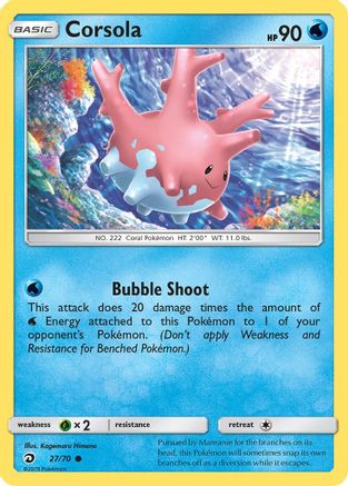 Corsola (27) Reverse Holofoil - Dragon Majesty