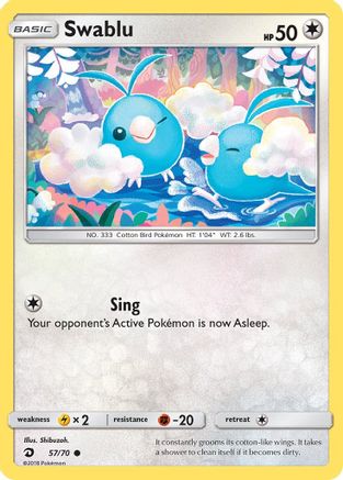 Swablu (57) Reverse Holofoil - Dragon Majesty