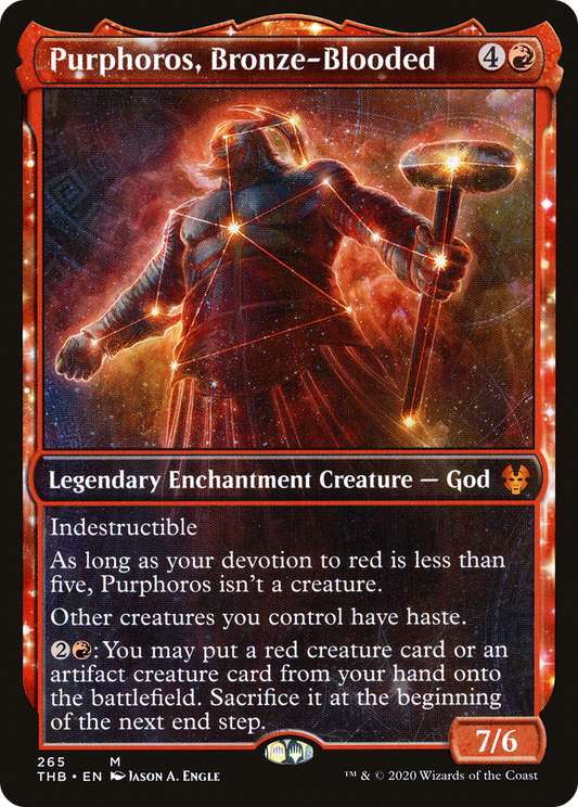 Purphoros, Bronze-Blooded (Showcase) [Theros Beyond Death] Foil
