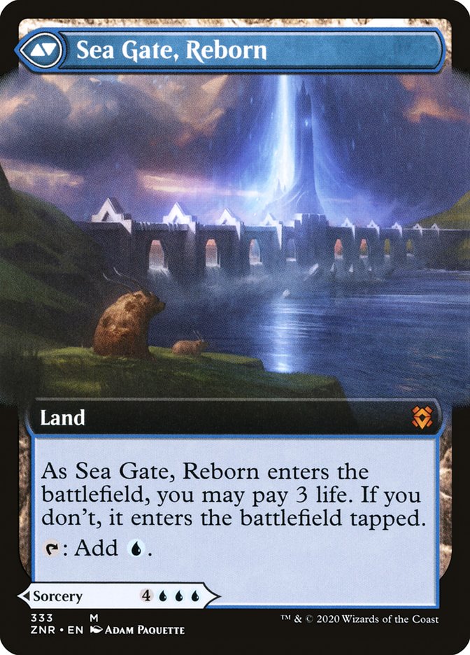Sea Gate Restoration // Sea Gate, Reborn (Extended Art) [Zendikar Rising] Foil