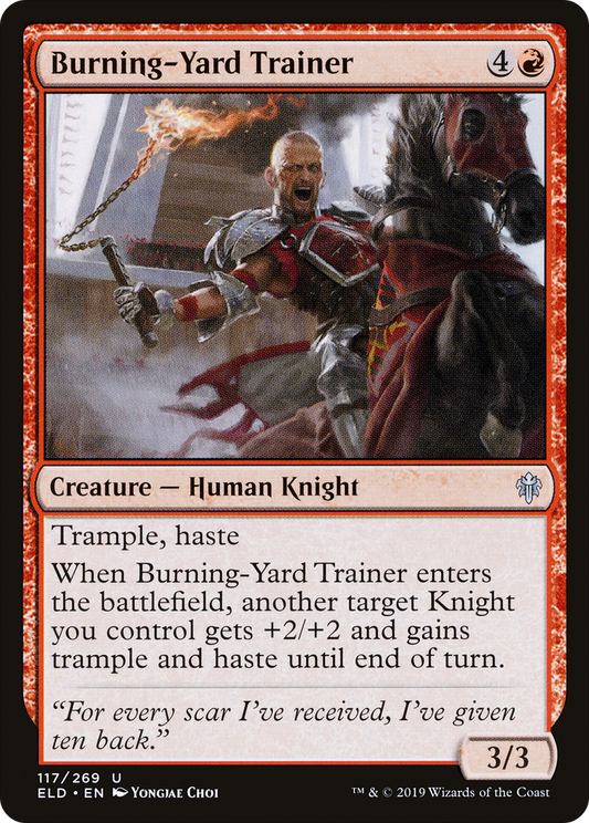 Burning-Yard Trainer [Throne of Eldraine]