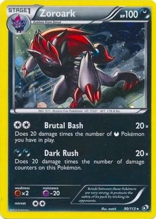 Zoroark (90/113) (Cosmos Holo) (Blister Exclusive) [Black & White: Legendary Treasures]