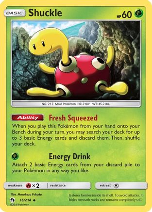 Shuckle (16) Reverse Holofoil - Lost Thunder