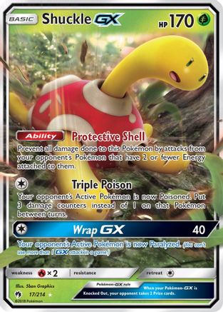 Shuckle GX (17) Holofoil - SM  Lost Thunder