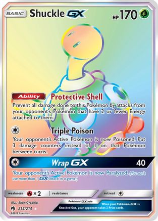 Shuckle GX (Secret) (215) Holofoil - SM  Lost Thunder