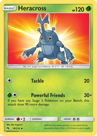 Heracross (18/214) [Sun & Moon: Lost Thunder] | Silver Goblin