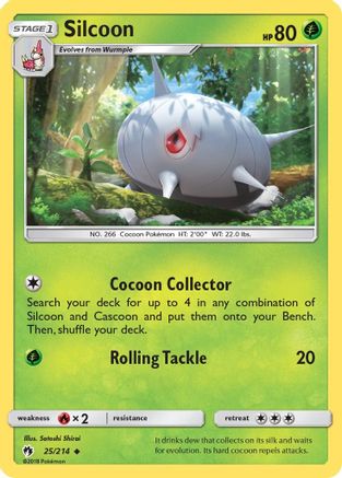 Silcoon (25) Reverse Holofoil - Lost Thunder