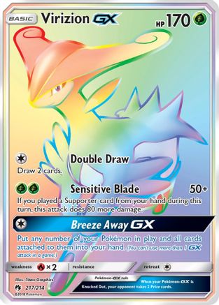 Virizion GX (Secret) (217) Holofoil - SM  Lost Thunder