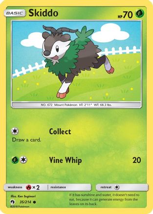 Skiddo (35/214) [Sun & Moon: Lost Thunder] | Silver Goblin