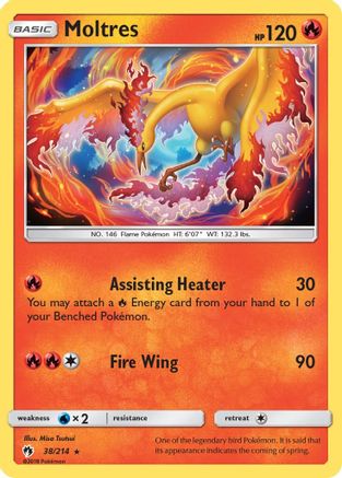 Moltres 38/214 - SM  Lost Thunder Reverse Holofoil | Silver Goblin