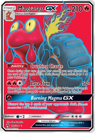 Magcargo GX (Full Art) (198) Holofoil - SM  Lost Thunder