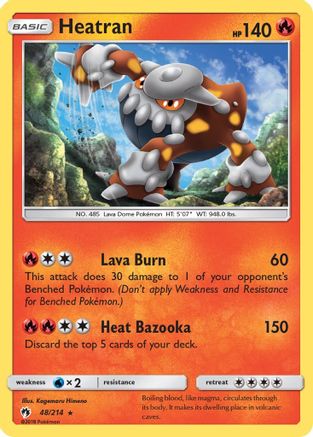 Heatran (48) Holofoil - SM  Lost Thunder