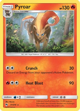 Pyroar (51) Reverse Holofoil - Lost Thunder