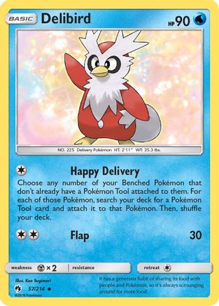 Delibird (57) Reverse Holofoil - Lost Thunder