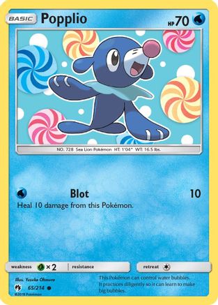 Popplio (65) (65) Reverse Holofoil - SM  Lost Thunder