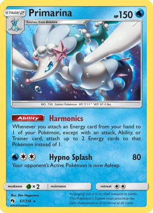 Primarina (67) Reverse Holofoil - Lost Thunder