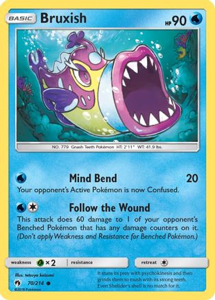 Bruxish (70) Reverse Holofoil - Lost Thunder
